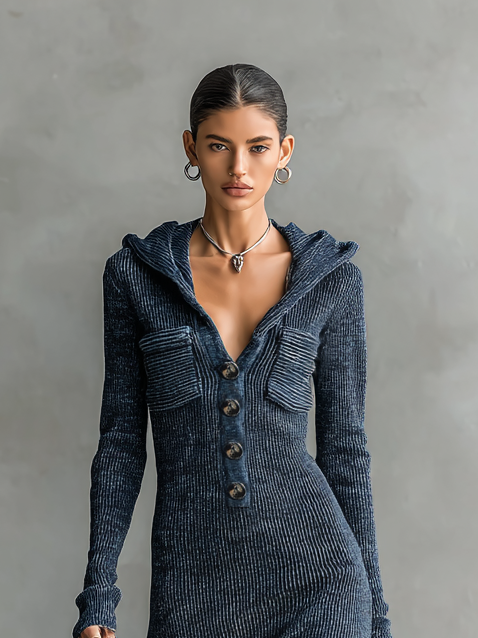 Veronica - Maglia con cappuccio e vestibilità slim