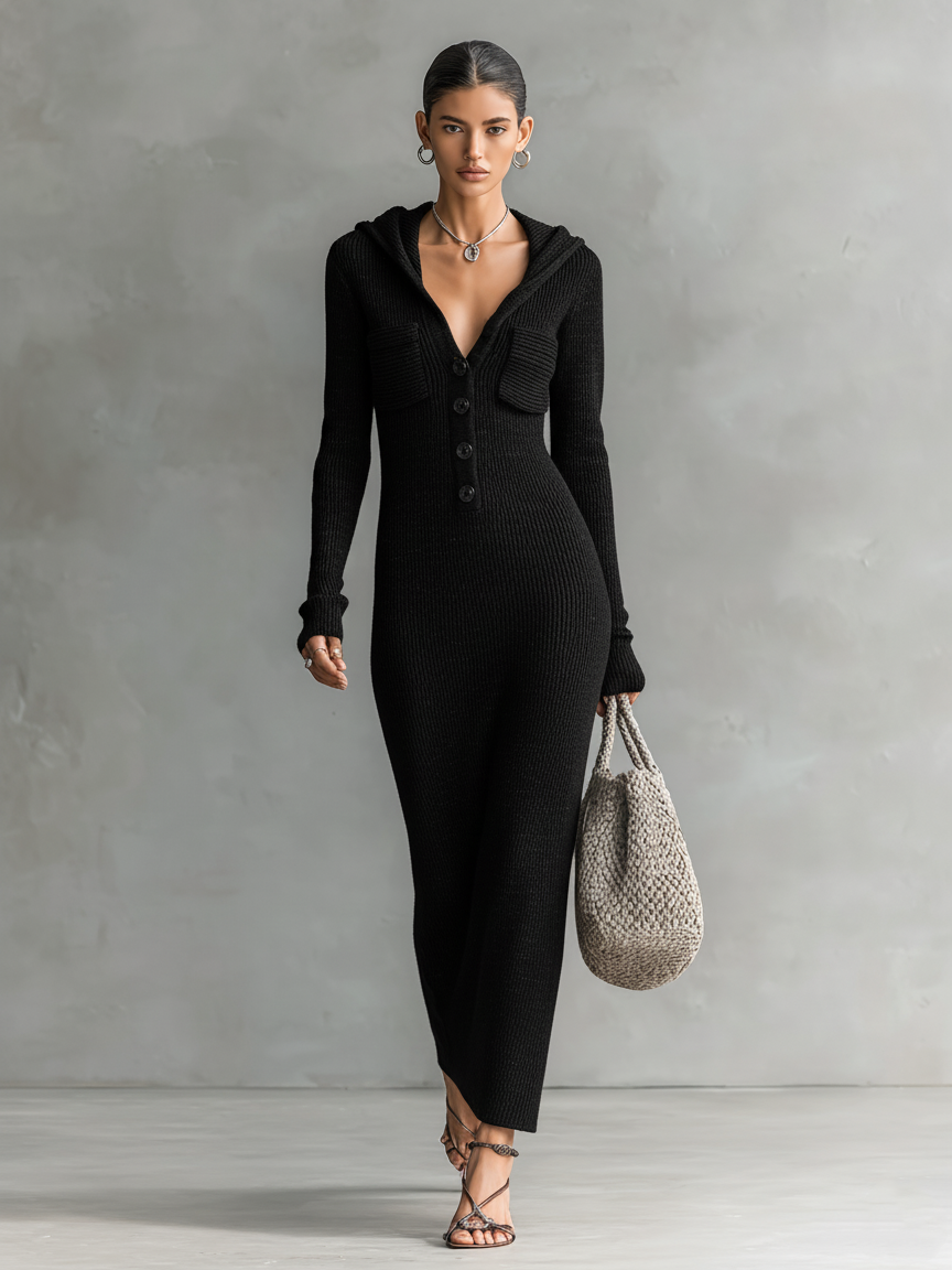 Veronica - Maglia con cappuccio e vestibilità slim