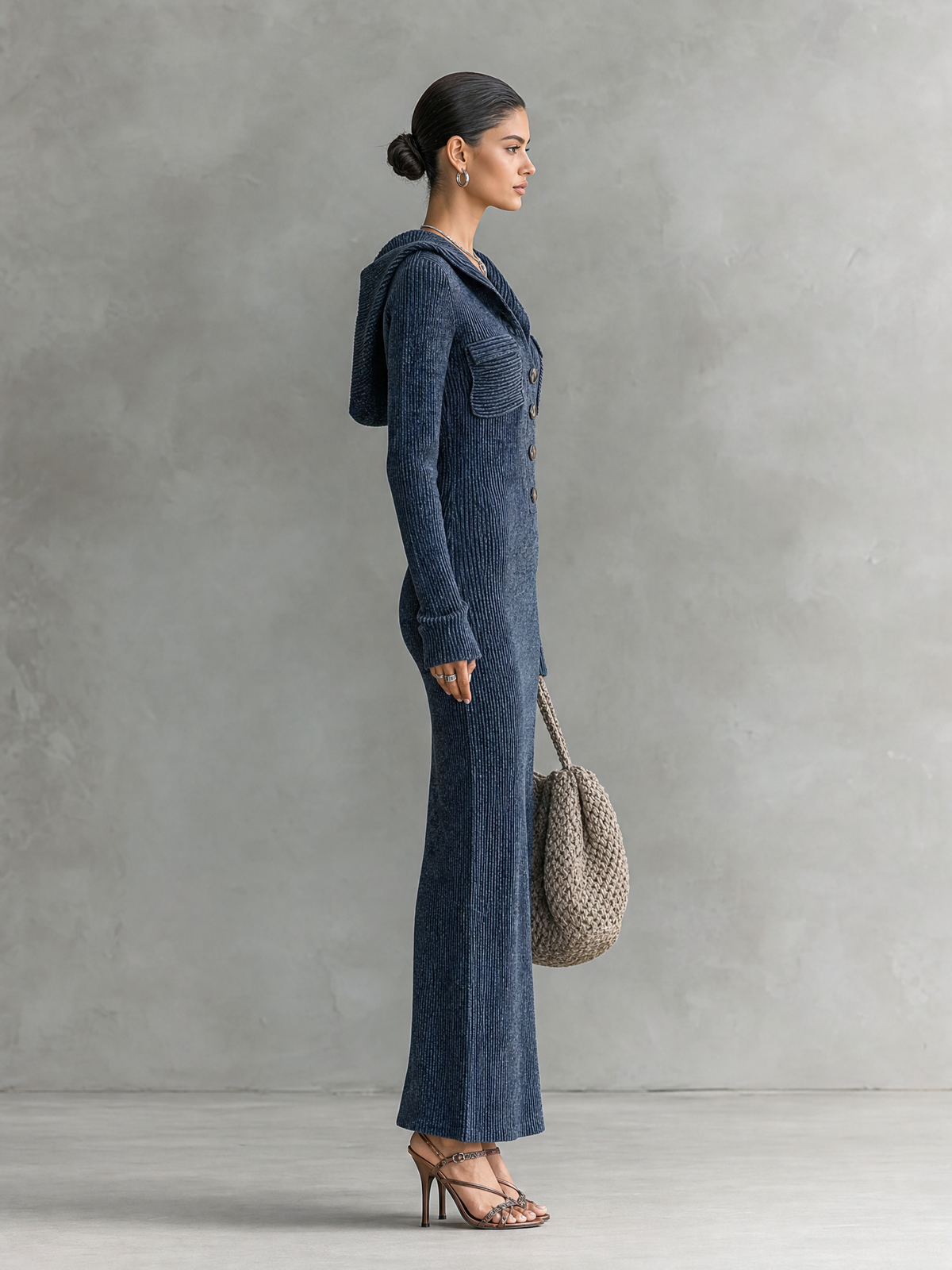Veronica - Maglia con cappuccio e vestibilità slim