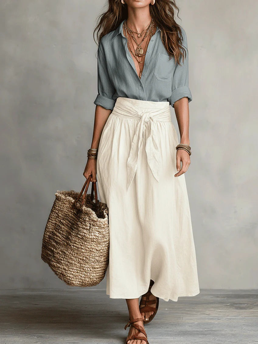 River - Elegante completo midi a due pezzi