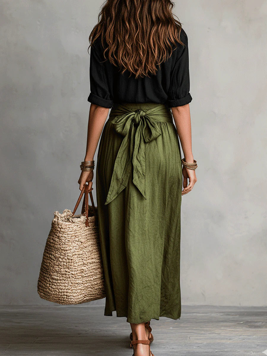 River - Elegante completo midi a due pezzi