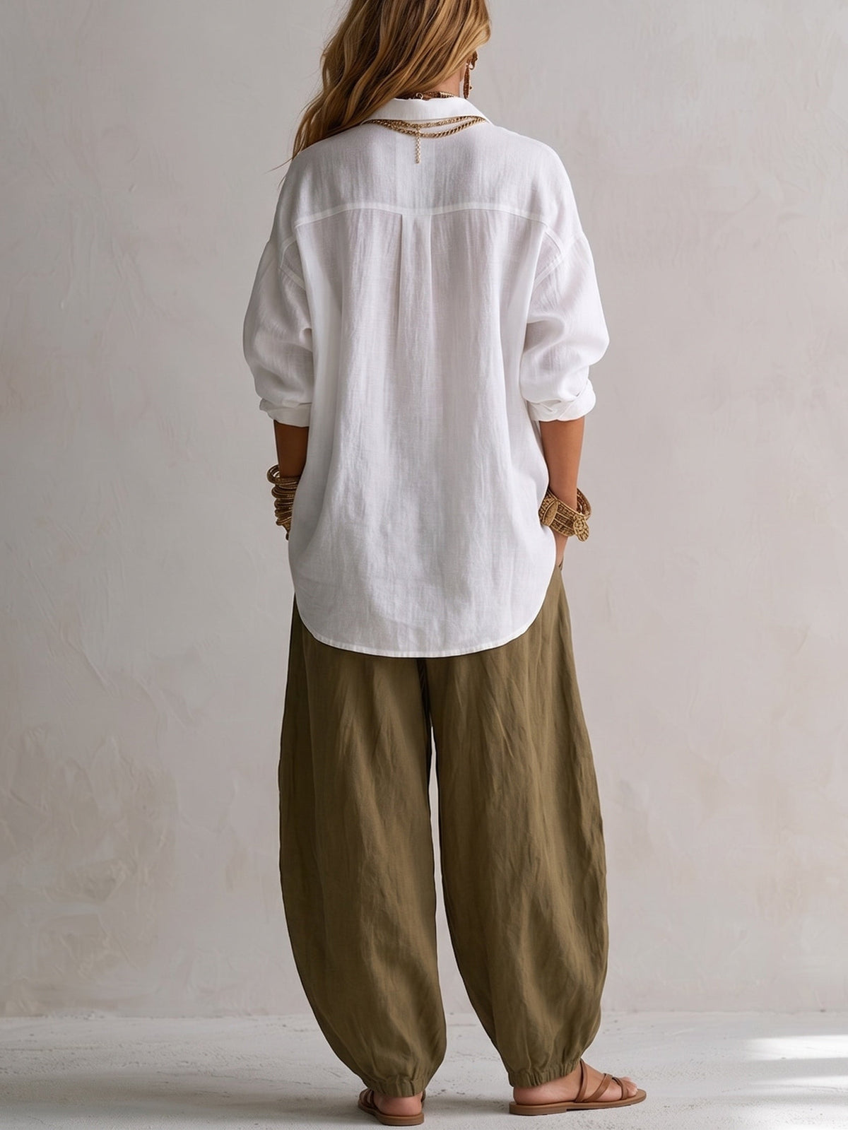 Alicia - Completo composto da camicia ampia e pantaloni